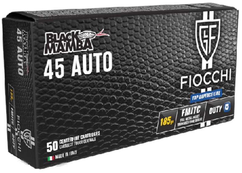 MUNICIÓN FIOCCHI TOP DEFENCE BLACK MAMBA - 45 ACP - 185 GRAINS - FMJTC (1)