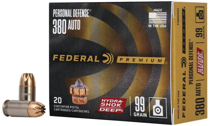 BALA PERSONAL DEFENSE HYDRA-SHOK DEEP - 9MM. CORTO - 99 GRAINS - JHP (5)