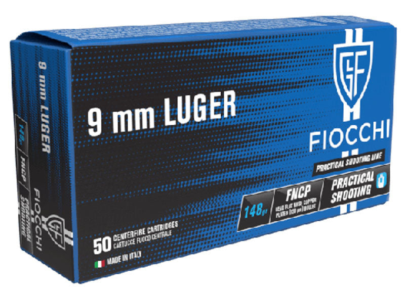 FIOCCHI Practical Shooting ammunition - 9mm. Para. - 148 grains