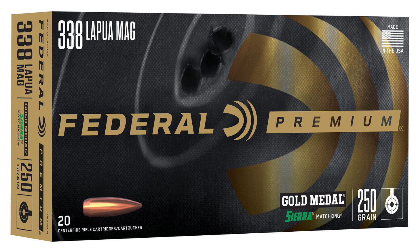 BALA FEDERAL GOLD MEDAL SIERRA MATCHKING - 338 LAPUA MAG. - 250 GRAINS (4)