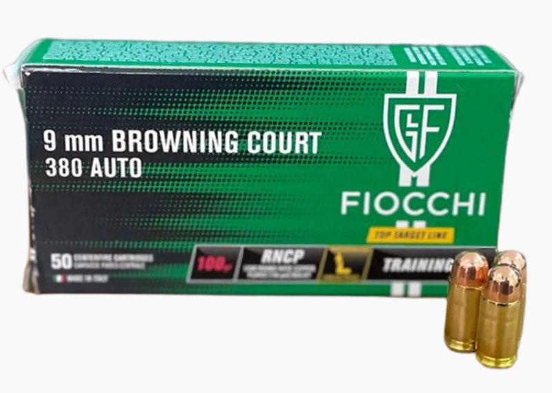 MUNICIÓN FIOCCHI TOP TARGET - 9MM. CORTO - 100 GRAINS - PUNTA DE PLOMO (1)