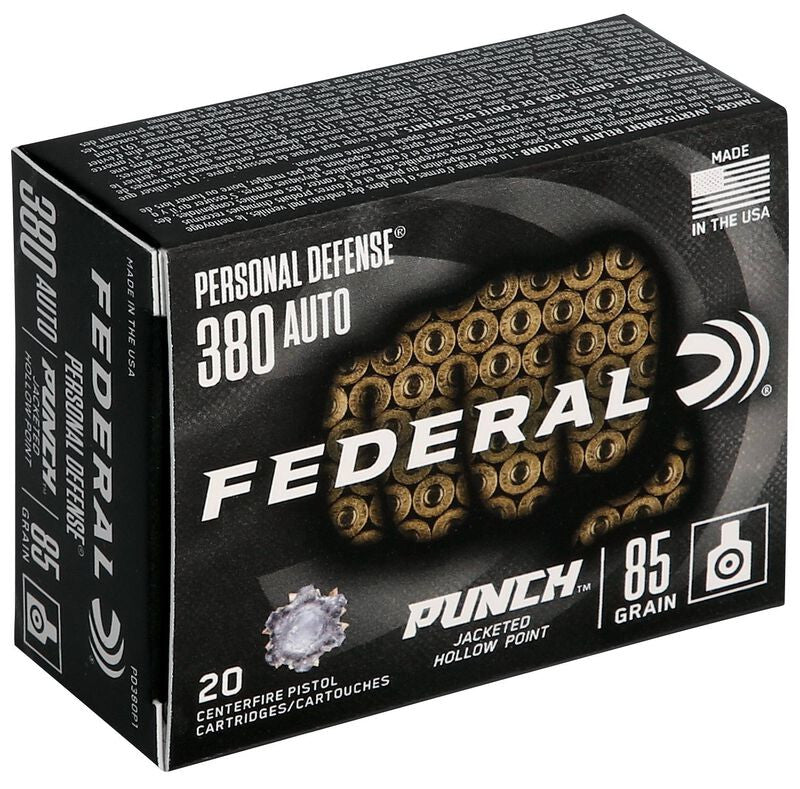 BALA FEDERAL PERSONAL DEFENSE PUNCH - 9MM. CORTO - 85 GRAINS - JHP (4)