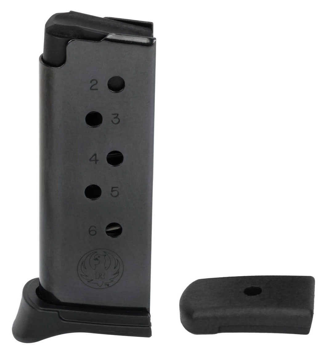 Cargador metálico RUGER LCP 6R con placa base extendida - 380 Auto (1)