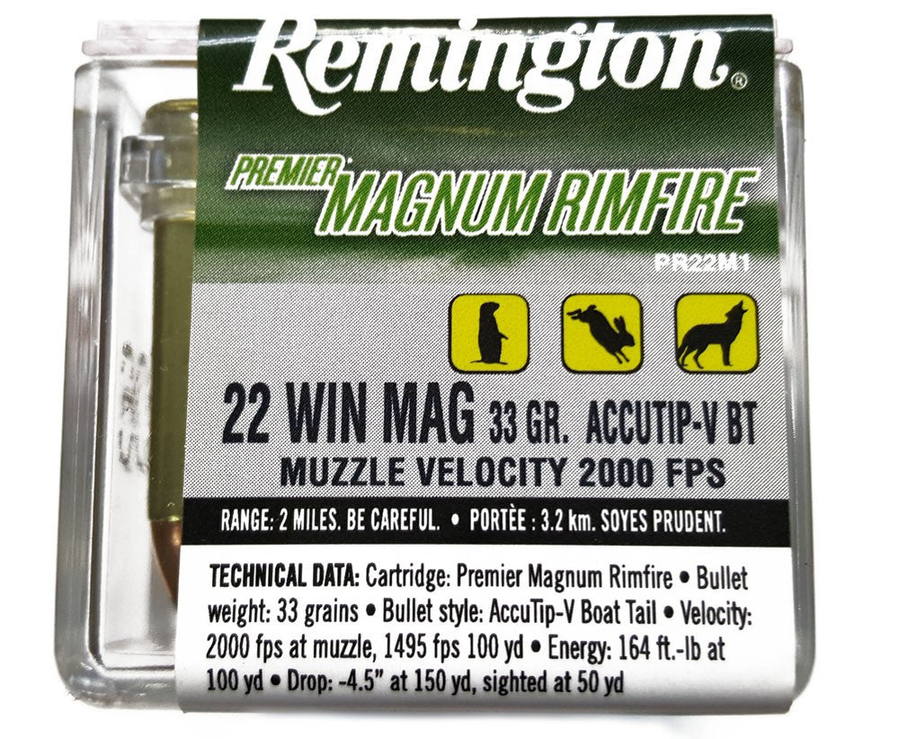 BALA REMINGTON PREMIER MAGNUM RIMFIRE ACCUTIP-V - 22 MAGNUM (2)