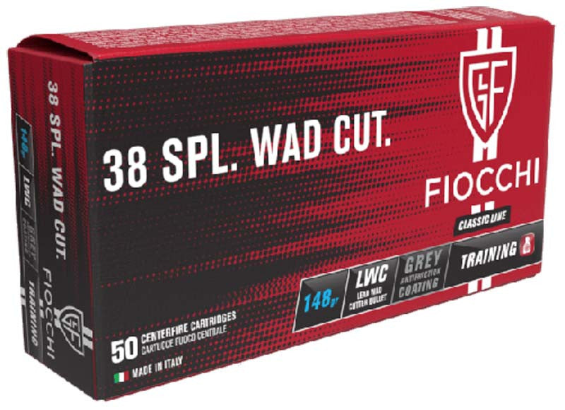 MUNICIÓN FIOCCHI CLASSIC - 38 WC - 148 GRAINS - PUNTA DE PLOMO (1)