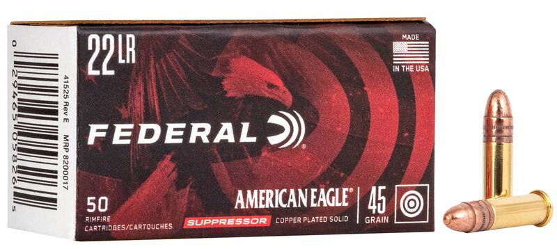 BALA FEDERAL American Eagle Suppressor - .22LR - 45 grains - CPRN & .22LR - 45 grains - CPRN