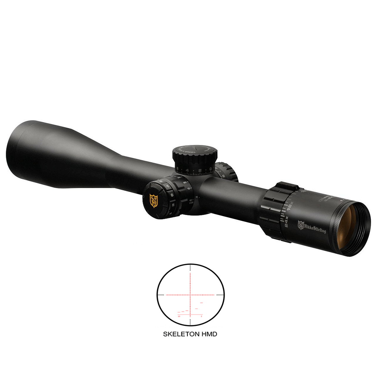 VISOR NIKKO STIRLING DIAMOND PRIMER PLANO FOCAL (1) & 4-16X44 30 mm skeleton HMD