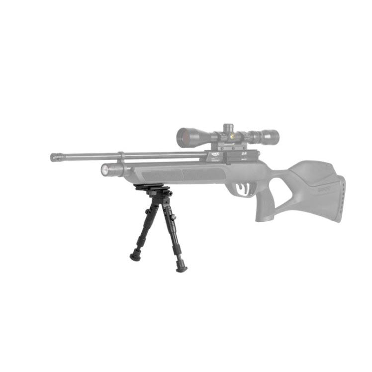 Bipiede Pieghevole BSA Per Carabina Ad Aria Compressa - Regolabile 21-26 Cm, Metallo Nero - Foto 2