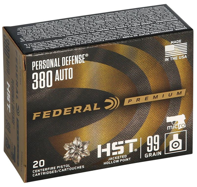 BALA FEDERAL PERSONAL DEFENSE HST - 9MM. CORTO - 99 GRAINS - JHP (3)