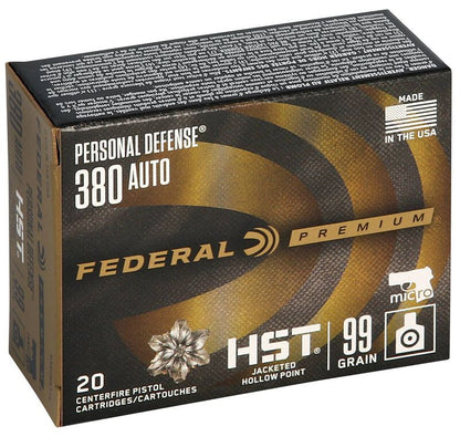 BALA FEDERAL PERSONAL DEFENSE HST - 9MM. CORTO - 99 GRAINS - JHP (3)