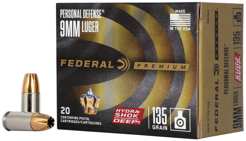 BALA PERSONAL DEFENSE HYDRA-SHOK DEEP - 9MM. - 135 GRAINS - JHP (9)