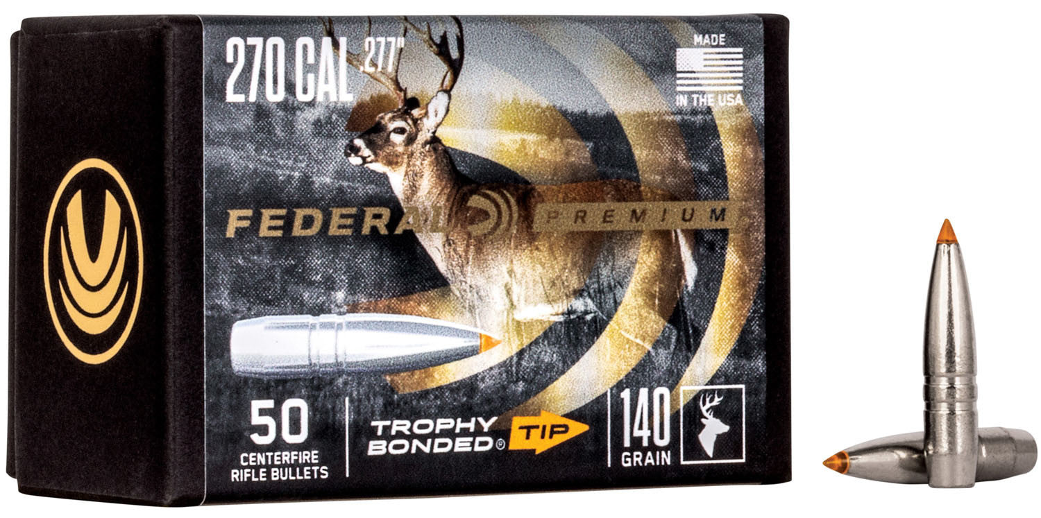 PUNTAS DE BALA FEDERAL TROPHY BONDED TIP - .277" - 140 GRAINS