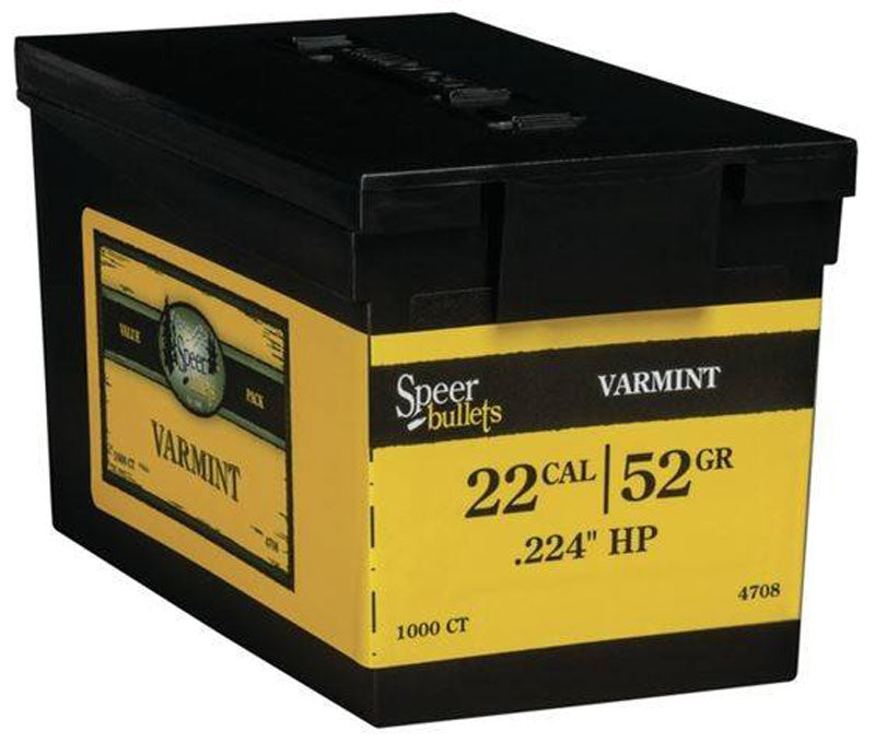 Puntas de bala SPEER Varmint HP - .224" - 52 grains (pack 1000 un.) & 52 grains (pack 1000 un.)