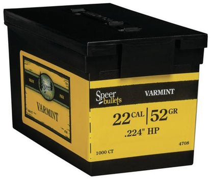 Puntas de bala SPEER Varmint HP - .224" - 52 grains (pack 1000 un.) & 52 grains (pack 1000 un.)