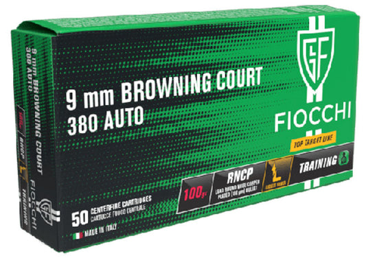 MUNICIÓN FIOCCHI TOP TARGET - 9MM. CORTO - 100 GRAINS - PUNTA DE PLOMO