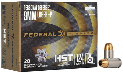 BALA FEDERAL PERSONAL DEFENSE HST - 9MM. +P - 124 GRAINS - JHP