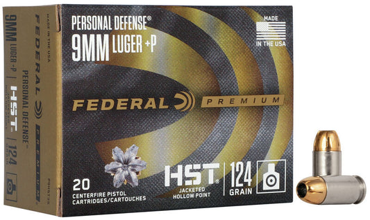 BALA FEDERAL PERSONAL DEFENSE HST - 9MM. +P - 124 GRAINS - JHP
