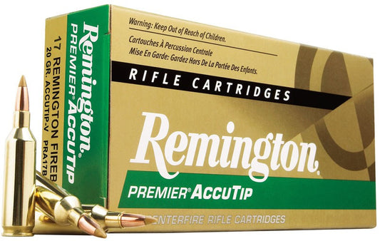 MUNICIÓN METÁLICA REMINGTON PREMIER ACCUTIP-V - 17 FIREBALL & 17 Fireball - 20 grains