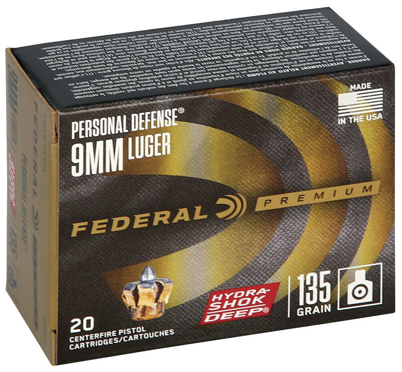 BALA PERSONAL DEFENSE HYDRA-SHOK DEEP - 9MM. - 135 GRAINS - JHP (10)