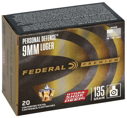BALA PERSONAL DEFENSE HYDRA-SHOK DEEP - 9MM. - 135 GRAINS - JHP (10)