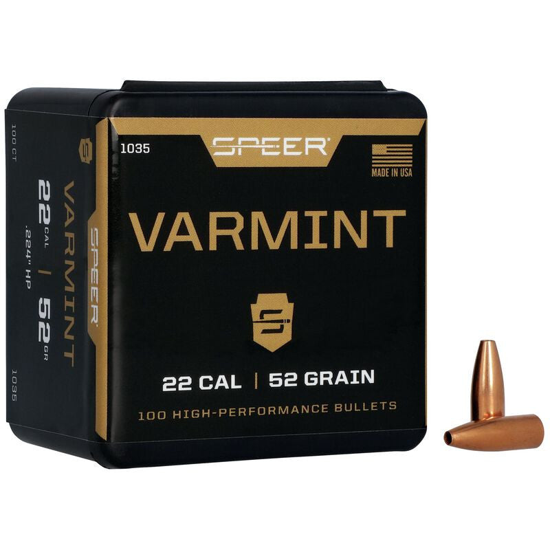 Puntas de bala SPEER Varmint HP - .224" - 52 grains & 52 grains
