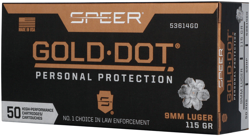 BALAS SPEER GOLD DOT - 9MM. - 115 GRAINS - GDHP (3)