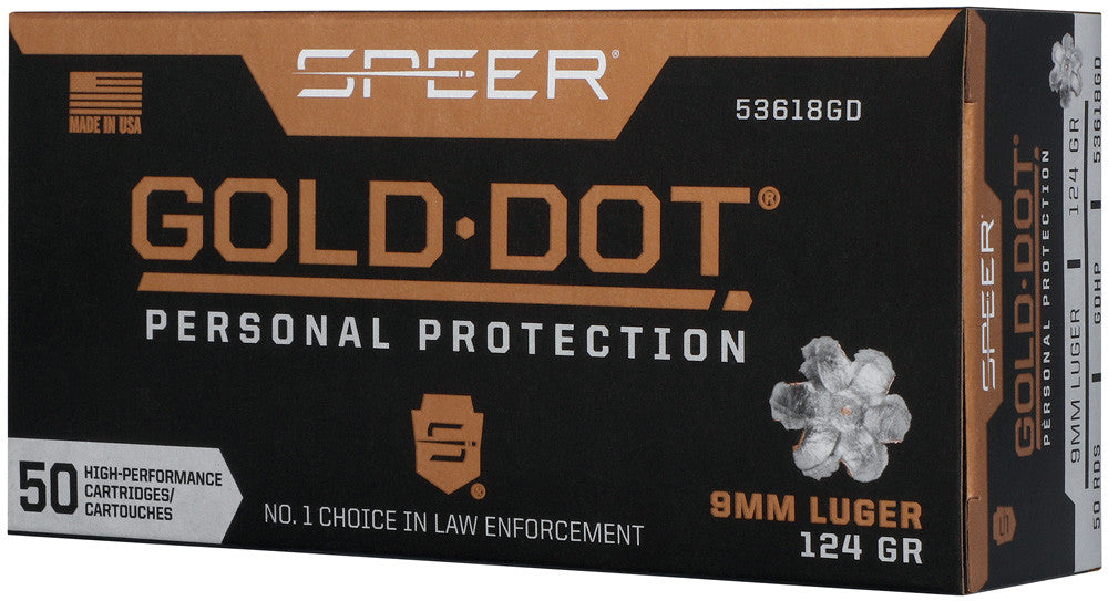 BALAS SPEER GOLD DOT - 9MM. - 124 GRAINS - GDHP (3)