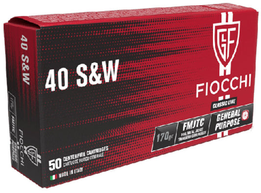 MUNICIÓN FIOCCHI CLASSIC - 40 S&W - 170 GRAINS - FMJTC & 170 grains - FMJTC