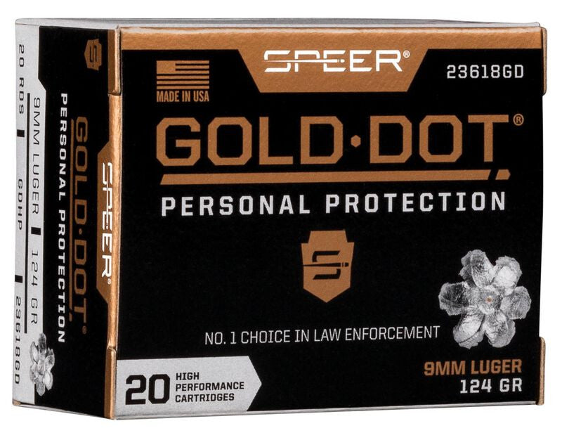 BALAS SPEER GOLD DOT - 9MM. - 124 GRAINS - GDHP (3)