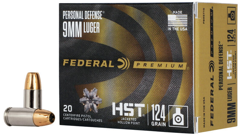 BALA FEDERAL PERSONAL DEFENSE HST - 9MM. - 124 GRAINS - JHP (4)