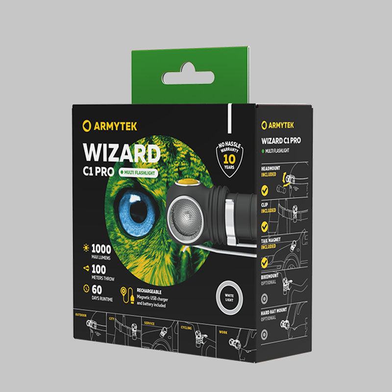 Linterna led ARMYTEK Wizard C1 Pro Magnet USB - luz blanca (5)