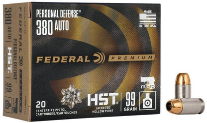 BALA FEDERAL PERSONAL DEFENSE HST - 9MM. CORTO - 99 GRAINS - JHP & 9mm. corto - 99 grains - JHP