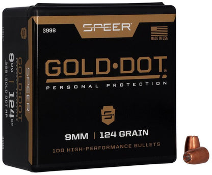 PUNTAS DE BALA SPEER GOLD DOT HP - .355" - 124 GRAINS & 124 grains