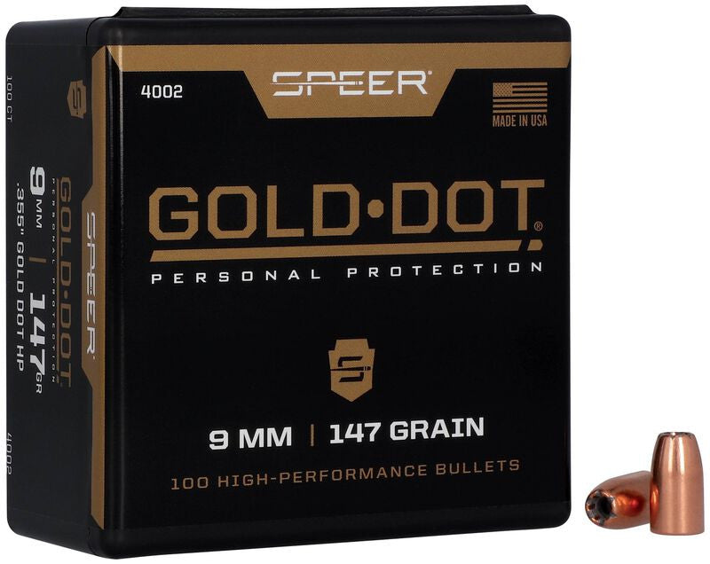Puntas de bala SPEER Gold Dot HP - .355" - 147 grains & 147 grains