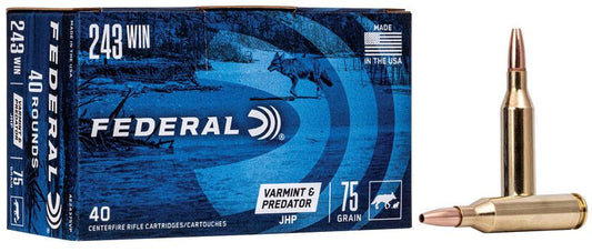 BALA FEDERAL VARMINT & PREDATOR - 243 WIN. - 75 GRAINS - JHP