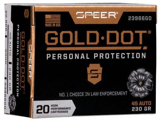 BALAS SPEER GOLD DOT - 45 ACP - 230 GRAINS - GDHP