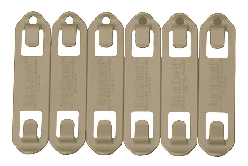 CLIPS RÁPIDOS BLACKHAWK S.T.R.I.K.E. O PALS/MOLLE COYOTE (6 UD.) 3"