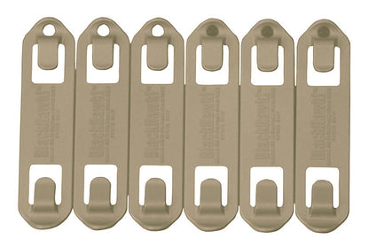 CLIPS RÁPIDOS BLACKHAWK S.T.R.I.K.E. O PALS/MOLLE COYOTE (6 UD.) 3"