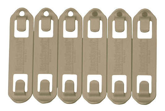 CLIPS RÁPIDOS BLACKHAWK S.T.R.I.K.E. O PALS/MOLLE COYOTE (6 UD.) 3"