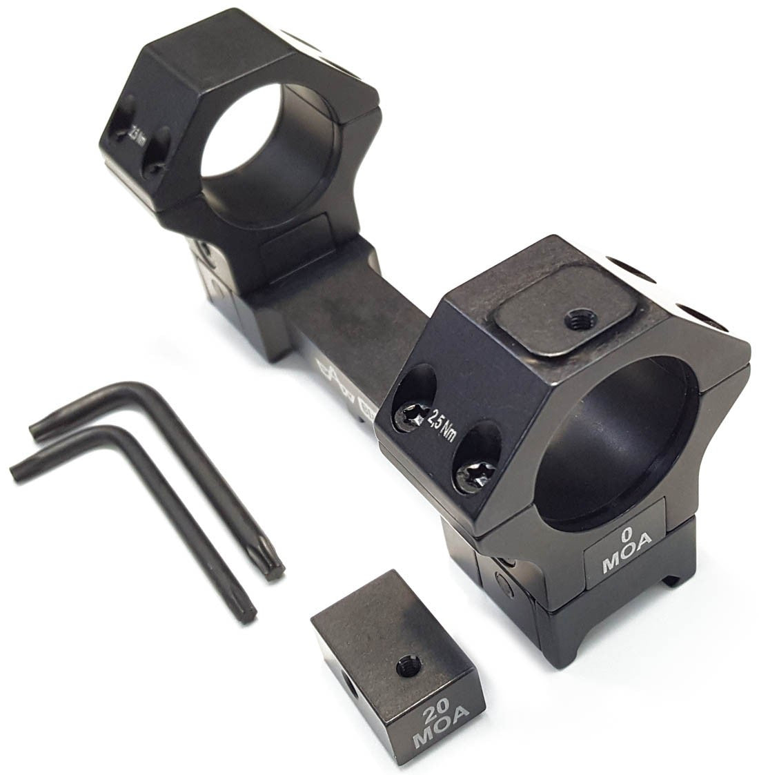 MONTURA APEL TÁCTICA BLACK-LINE 20 MOA PARA PICATINNY & 34mm Altas BH23 & 30mm Altas BH23