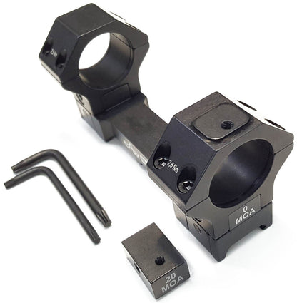 MONTURA APEL TÁCTICA BLACK-LINE 20 MOA PARA PICATINNY & 34mm Altas BH23 & 30mm Altas BH23