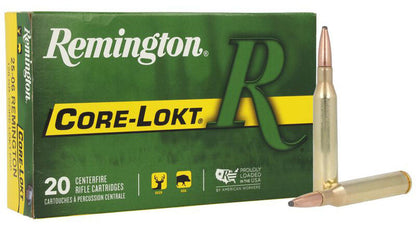 MUNICIÓN METÁLICA REMINGTON CORE-LOKT - 25-06 REM & 25-06 Rem 120 Grains