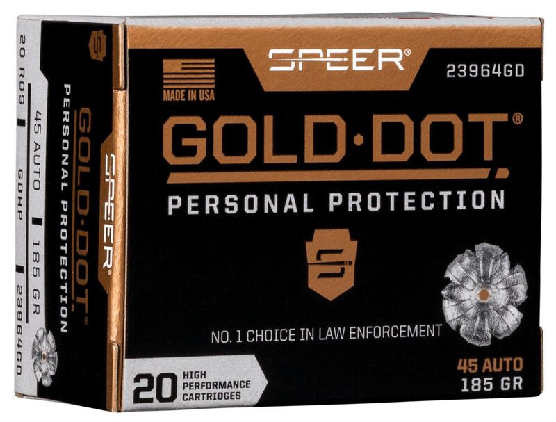 BALAS SPEER GOLD DOT - 45 ACP - 185 GRAINS - GDHP