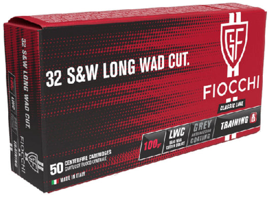 MUNICIÓN FIOCCHI CLASSIC - 32 WC - 100 GRAINS - PUNTA DE PLOMO & 100 grains - punta de plomo