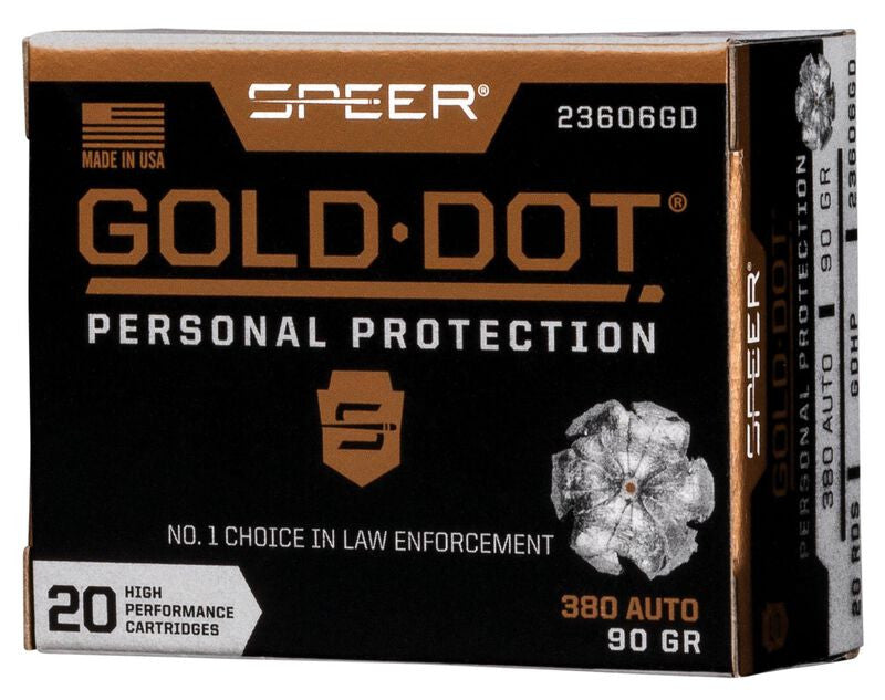 BALAS SPEER GOLD DOT - 9MM. CORTO - 90 GRAINS - GDHP (3)
