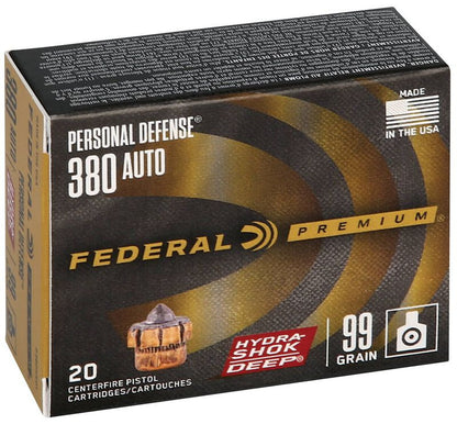 BALA PERSONAL DEFENSE HYDRA-SHOK DEEP - 9MM. CORTO - 99 GRAINS - JHP (4)