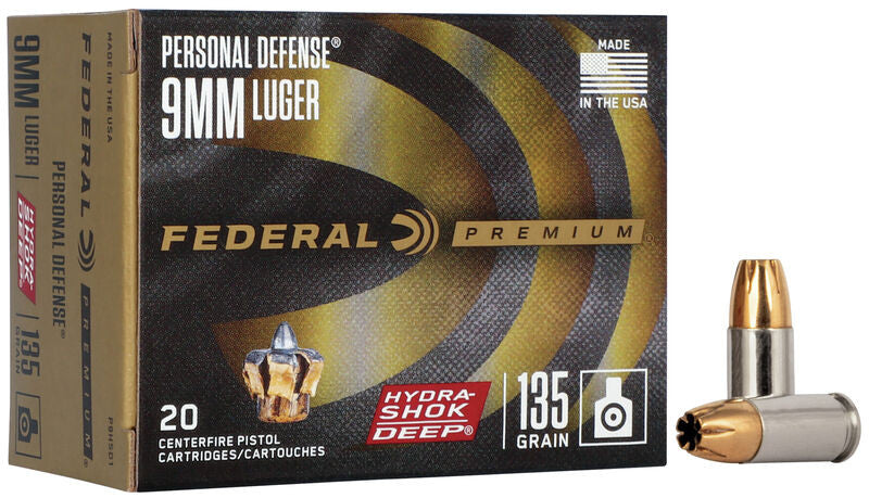 BALA PERSONAL DEFENSE HYDRA-SHOK DEEP - 9MM. - 135 GRAINS - JHP