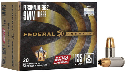 BALA PERSONAL DEFENSE HYDRA-SHOK DEEP - 9MM. - 135 GRAINS - JHP