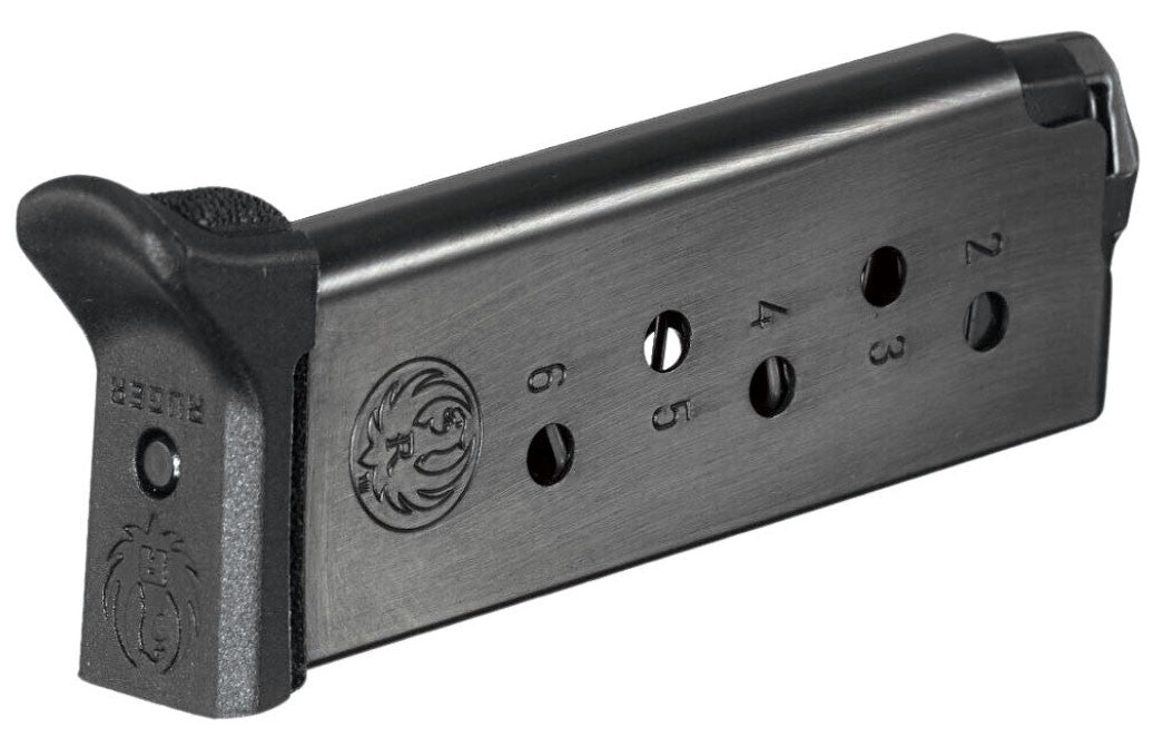 Cargador metálico RUGER LCP 6R con placa base extendida - 380 Auto