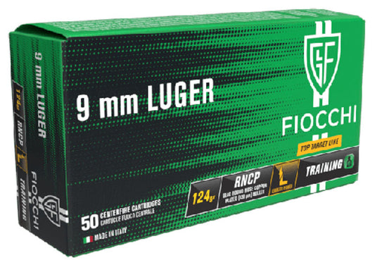 MUNICIÓN FIOCCHI TOP TARGET - 9MM. PARA. - 124 GRAINS - PUNTA DE PLOMO